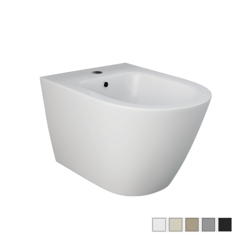 Bidet sospeso con fissaggio nascosto - Grigio opaco mat