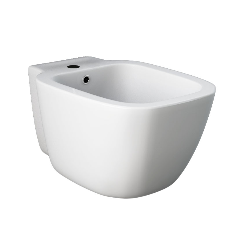 Bidet sospeso con fissaggio nascosto e rubinetto integrato