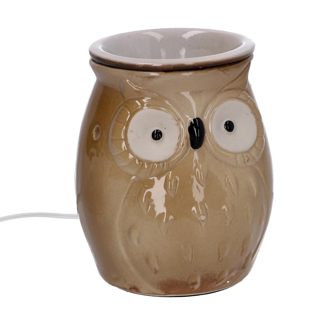 Bruciaessenze ceramica gufo con spina cmø9