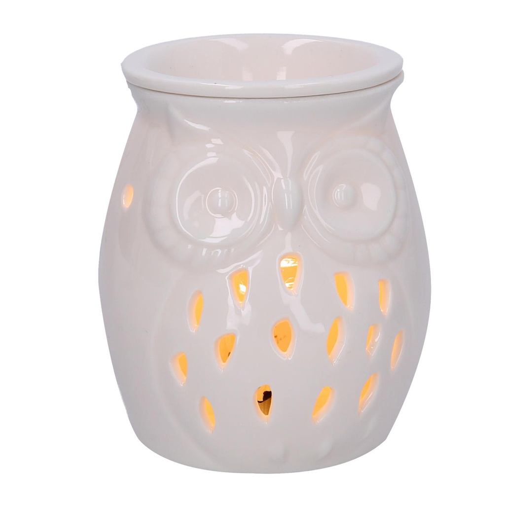 Bruciaessenze ceramica gufo con spina cmø9