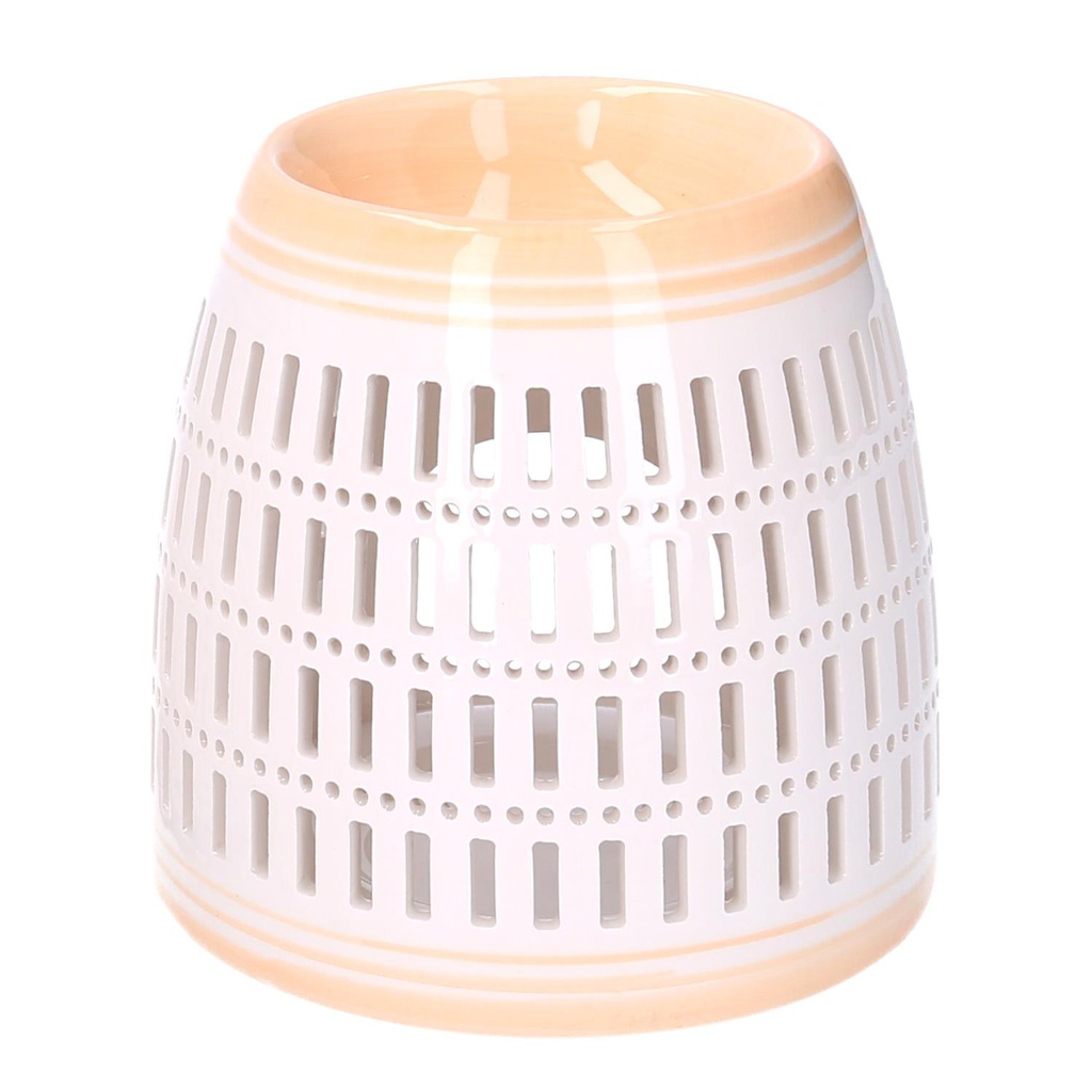 Bruciaessenze ceramica arancione tondo cmø12