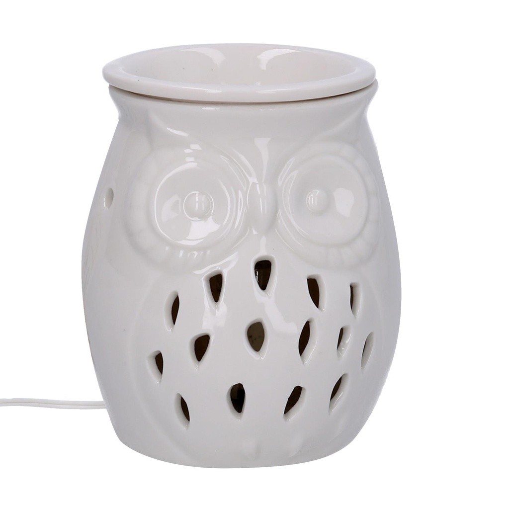 Bruciaessenze ceramica gufo con spina cmø9