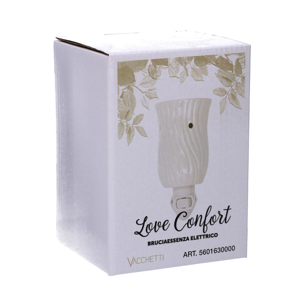 Bruciaessenze plug ceramica bianco cm 9