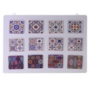Calamita metallo set 12 pezzi ass decoro c-espositore cm6x6