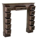 Camino legno marrone con cassetti cm 108x18h101