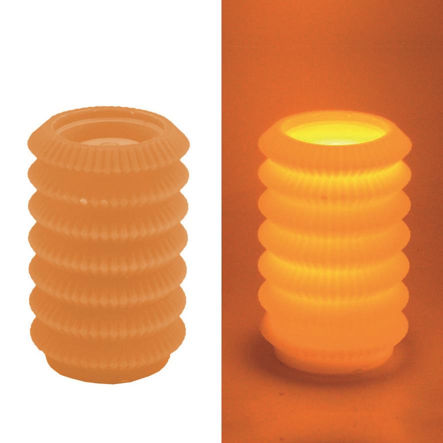 Candela led lanterna arancione fontana cmø13