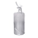 Candela paraffina led argento cm ø7,5h15