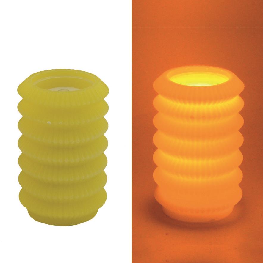 Candela led lanterna giallo fontana cmø13