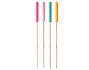 Candela solare in plastica effetto fiamma - fuoco 4 colori assortiti