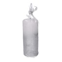 Candela paraffina led argento cm ø8h18