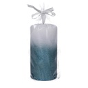 Candela paraffina led azzurro cm ø7,5h15