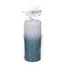 Candela paraffina led azzurro cm ø8h18