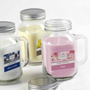 Candele profumante in vetro assortite cm 8 x 12 h