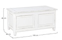 Cassapanca rustica Colette in legno nobilitato bianco