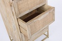 Cassettiera 5 cassetti naturale in legno stile vintage