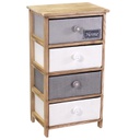 Cassettiera Brenda bottone 4 cassetti cm40x29xh73