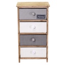 Cassettiera Brenda bottone 4 cassetti cm40x29xh73