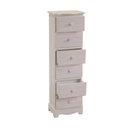 Cassettiera in legno Norimberga 6 cassetti crema cm29x23xh95