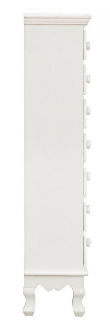 Cassettiera da camera in MDF sette cassetti Bianca CLORINE 29x23x h112,5 cm