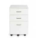 Cassettiera da ufficio in MDF tre cassetti Bianco Frassinato NADIR 40x44x h65 cm