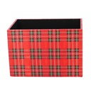 Cassetto ecopelle 1-3 scozzese rettangolare cm 36x24h20