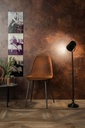 4x Sedia in similpelle con seduta marrone 44x50x84 cm
