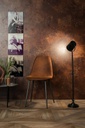4x Sedia in similpelle con seduta marrone 44x50x84 cm