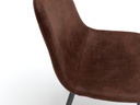 4x Sedia in similpelle con seduta marrone 44x50x84 cm