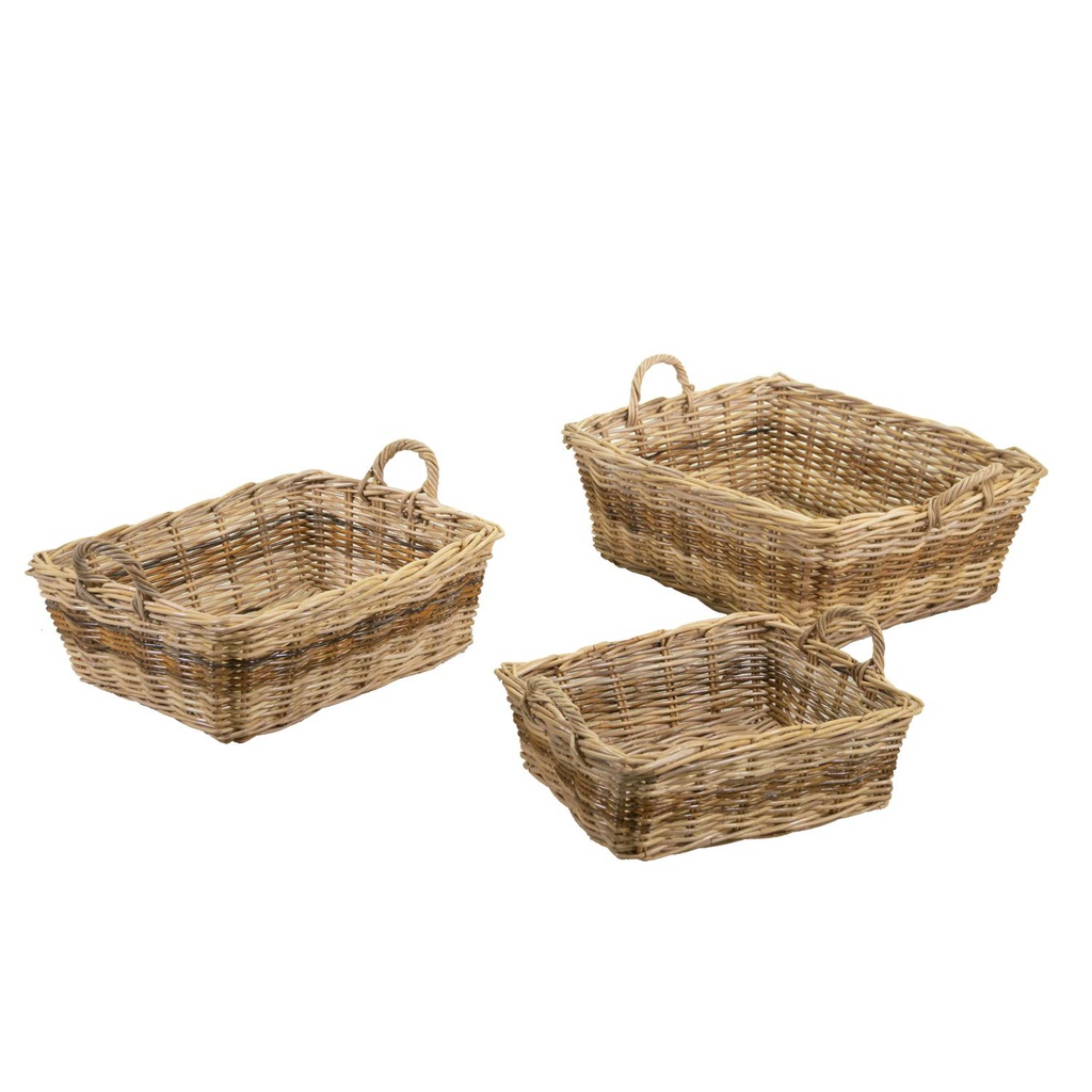 Cesta kubu 1-3 giunco 2m bassa cm 68x57h25/33