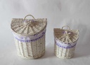 Cesta pensile vimini 1-2 lavanda mezzaluna cm28x21h22-29