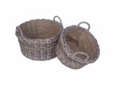 Cesta cloe 1-2 c/m tonda cm 57h30/40 c/fodera juta