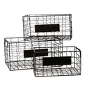 Cesta metallo 1-3 marrone rettangolare cm 40x28h20