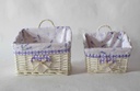 Cesta pensile vimini 1-2 lavanda rettangolare cm30x20h16/23