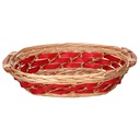 Cesta vimini rosso miele ovale cm33/37x27h8,5