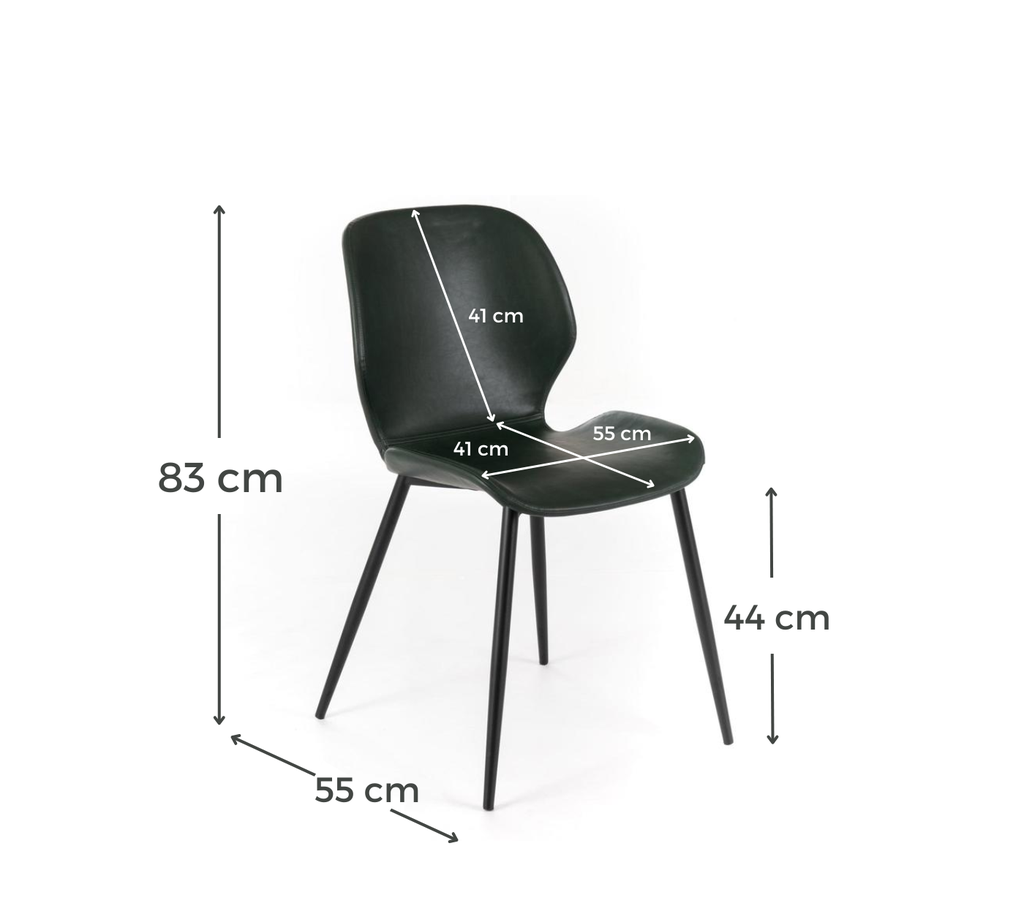 4x Sedia in soft-touch 55cm x 45cm H. 83cm