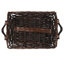 Cesta vimini noce rettangolare cm48/52x36h13