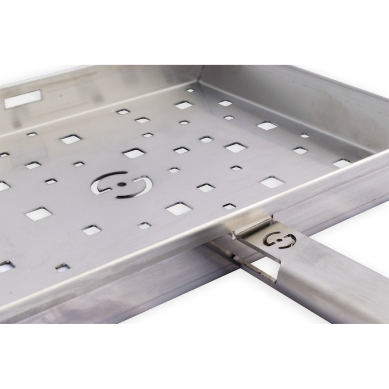 Cestino di cottura per barbecue manico removibile cm 27 x 19 x 3 h