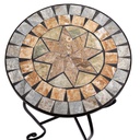 Colonnina mosaico in metallo Urbino