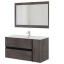 Composizione bagno color Cenere 2 cassetti 1 anta 110x46x h57 cm