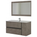 Composizione bagno color Cenere 2 cassetti 1 anta 110x46x h57 cm