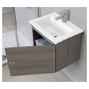 Composizione Bagno a sospensione un' anta Rovere Scuro 50x36x h42 cm