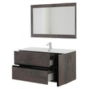 Composizione bagno color Cenere 2 cassetti 1 anta 110x46x h57 cm