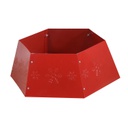 Copribase albero metallo pieghevole rosso esagonale cmø68h25