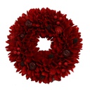 Coroncina con pigne bordeaux cm ø30h8