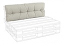 Cuscino in tessuto beige schienale pallet Poly