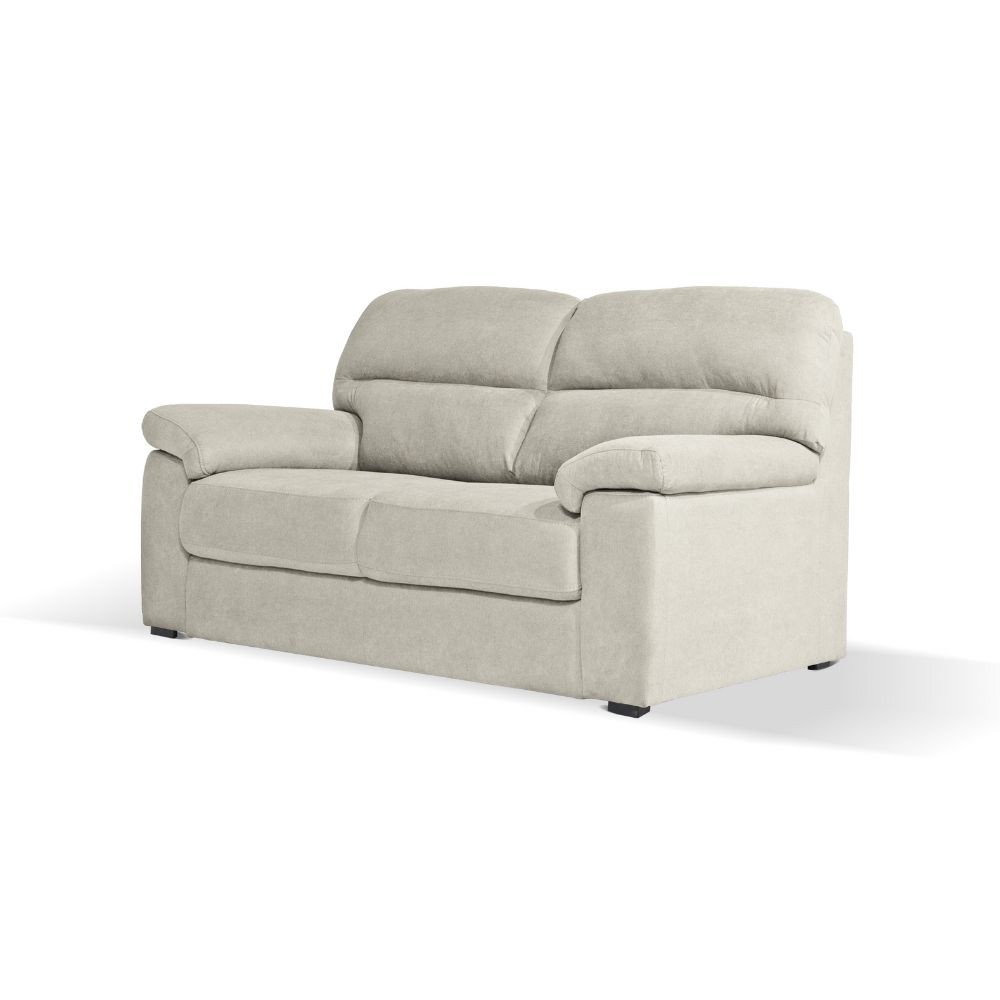 Divano Alenda 3 posti beige con piedini quadrati