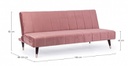 Divano Letto tre posti rosa reclinabile