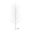 Albero Ramo TIGLIO Bianco H230cm 1560 MicroLED FlashLED 4m+ø115xH230cm Luci di Natale