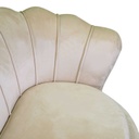Divano velluto Tulipan crema cm 128x74h50