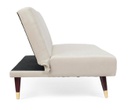Divano-Letto Alma 3 posti Beige  effetto velluto 180x88x82h cm